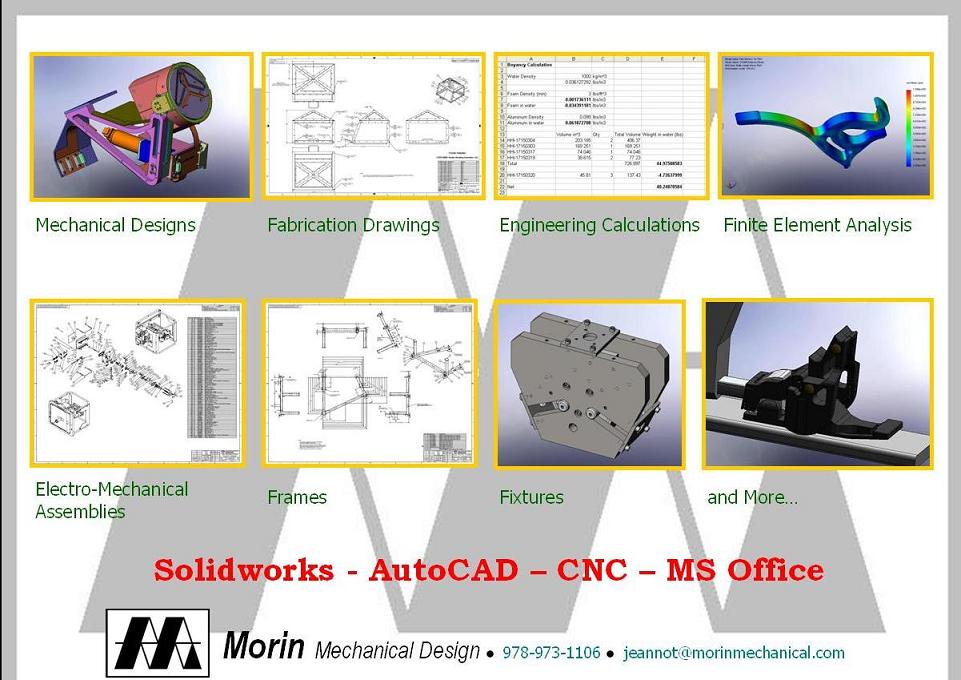 Morin Mechanical Design, 30 Westgate Parkway #215, Asheville, NC 28806, 978-973-1106, jeannot@morinmechanical.com